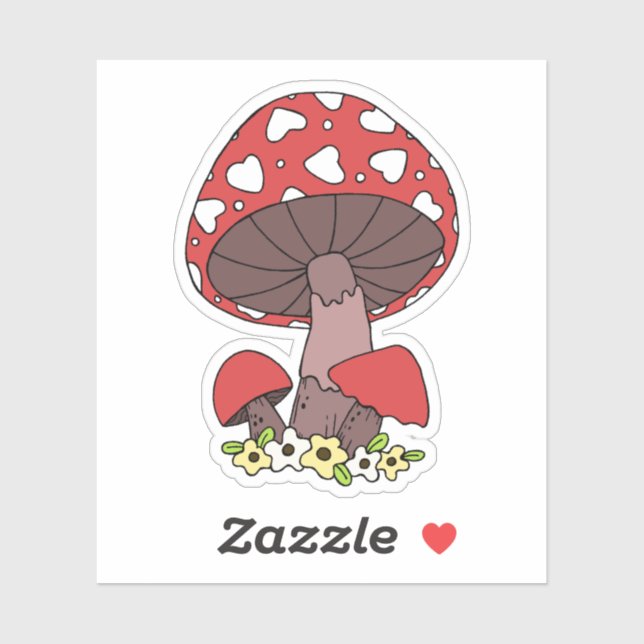 Red Heart Mushroom Laptop (Sheet)