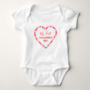 Red Heart My First Valentine's Day Baby Bodysuit