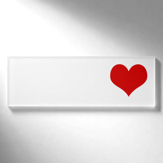 Red Heart Name Tag
