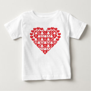 Red HEART of hearts Baby T-Shirt