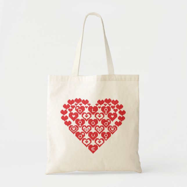 Red HEART of hearts Tote Bag (Front)
