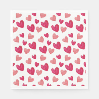 Red heart on napkin
