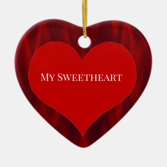 Red Heart Ornament  (Front)