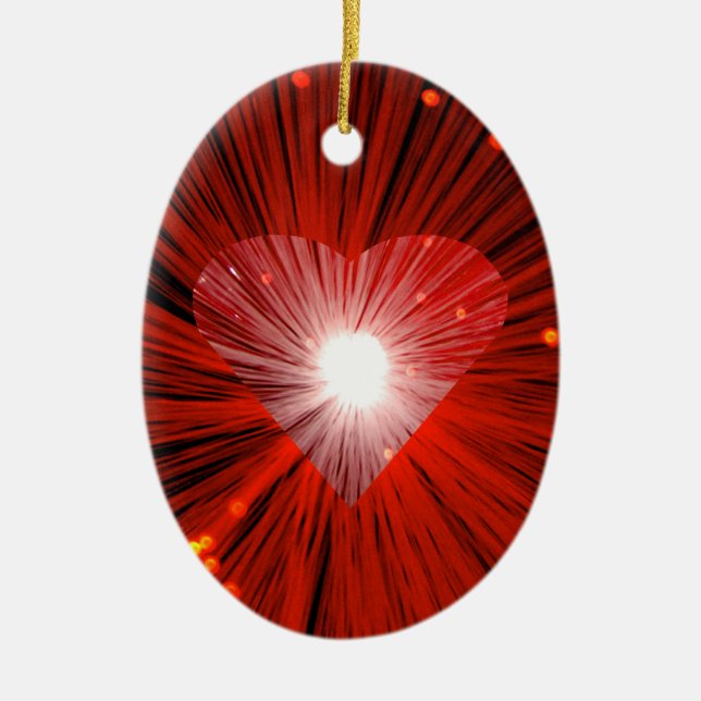 Red Heart ornament oval (Front)