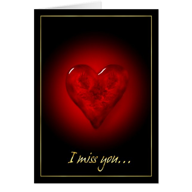 Red Heart Painted Glass (Front)