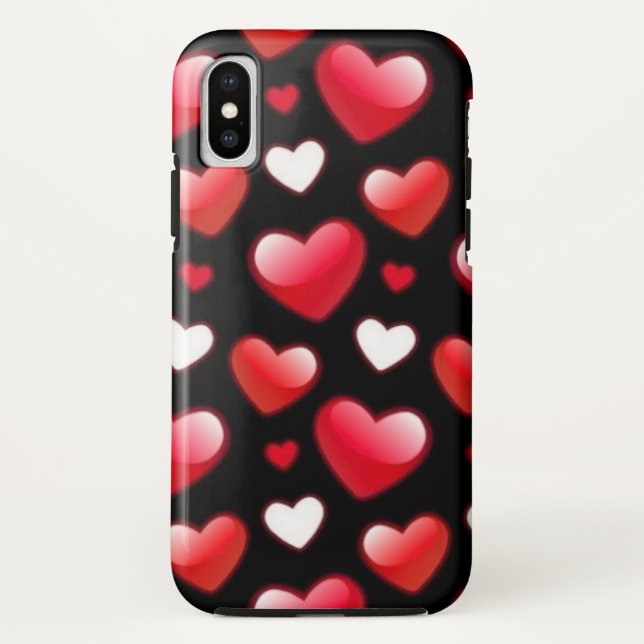 Red Heart Pattern Case-Mate iPhone Case (Back)