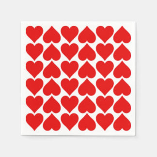 RED HEART PATTERN NAPKIN