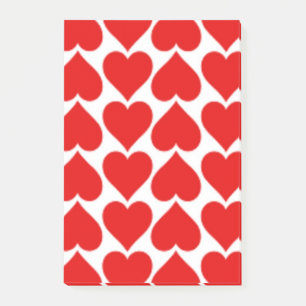 RED HEART PATTERN POST-IT NOTES