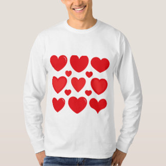 Red Heart Pattern - Romantic Valentine’s Day T-Shi T-Shirt