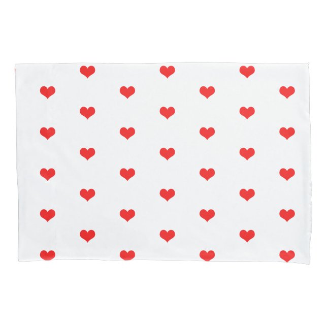 Red Heart Patterns Cute Valentine's Day Gift Decor Pillowcase (Front)