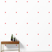 Red Heart Patterns Solid White Elegant Lovely Cute