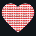 Red Heart Patterns Weddings Valentine's Birthdays Heart Sticker<br><div class="desc">Printed with cute red heart designs!</div>