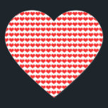 Red Heart Patterns Weddings Valentine's Birthdays Heart Sticker<br><div class="desc">Printed with cute red heart designs!</div>