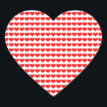 Red Heart Patterns Weddings Valentine's Birthdays Heart Sticker<br><div class="desc">Printed with cute red heart designs!</div>