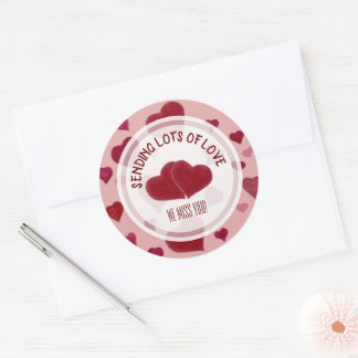 Red Heart Personalised Stickers