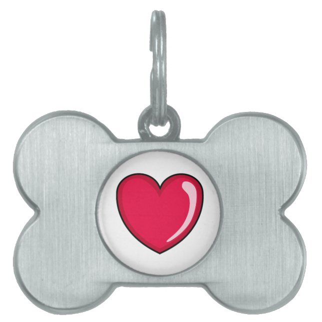 Red Heart Pet ID Tag (Front)