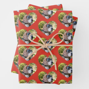 Red Heart Pet Photo Wrapping Paper Sheet