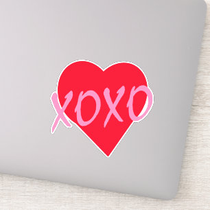 Red Heart Pink XOXO Valentine's Day Modern 
