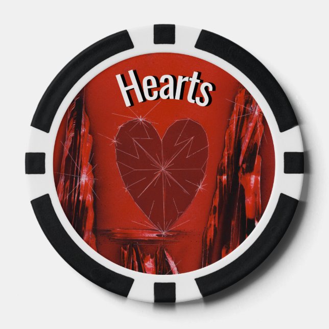 Red Heart Poker Chip (Front)