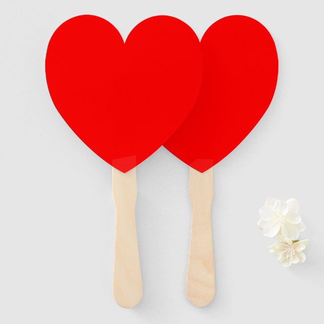 Red Heart Program Hand Fan (Front and Back)