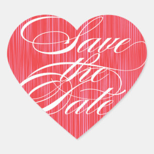 Red Heart     Save the Date Envelope Seal