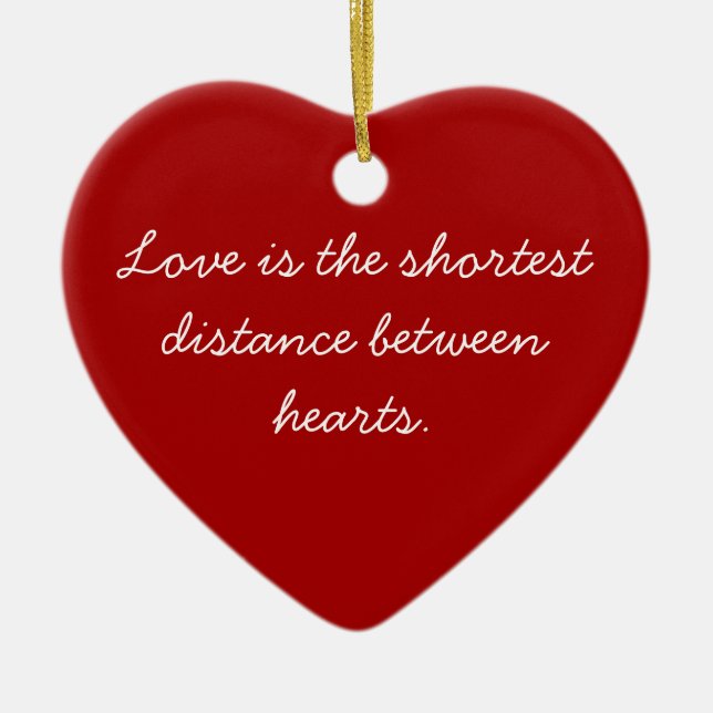 Red Heart Sentiment Ornament (Front)