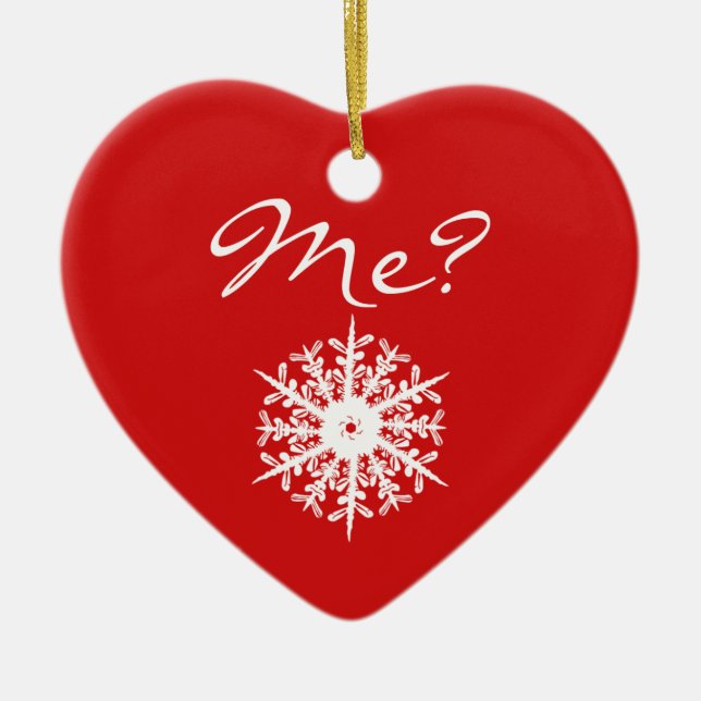 Red Heart Shape Christmas Proposal Decoration (Front)