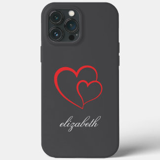 red heart shape colorful background personalized iPhone 13 pro max case