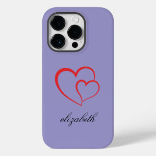 red heart shape colorful background personalized Case-Mate iPhone 14 pro case