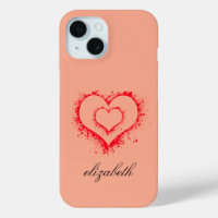 red heart shape colorful background personalized