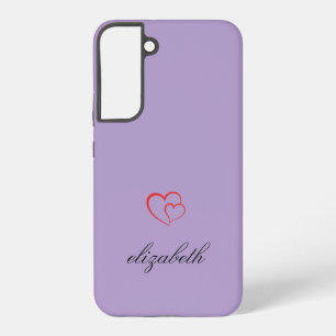 red heart shape colorful background personalized samsung galaxy case