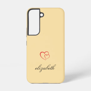 red heart shape colorful background personalized samsung galaxy case