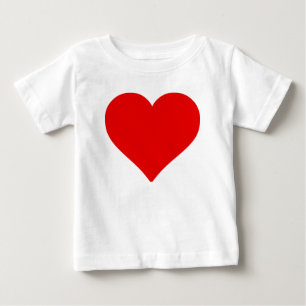 Red Heart Shape Love Classic Simple Minimalism Baby T-Shirt