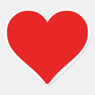 Red Heart Shape Love Classic Simple Minimalism Heart Sticker