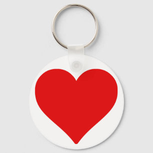 Red Heart Shape Love Classic Simple Minimalism Key Ring
