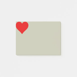 Red Heart Shape Love Classic Simple Minimalism Post-it Notes