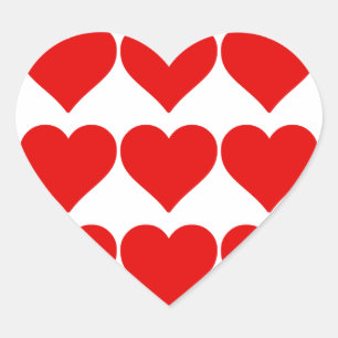 Red Heart Shape Love Classic Simple Minimalism Sticker