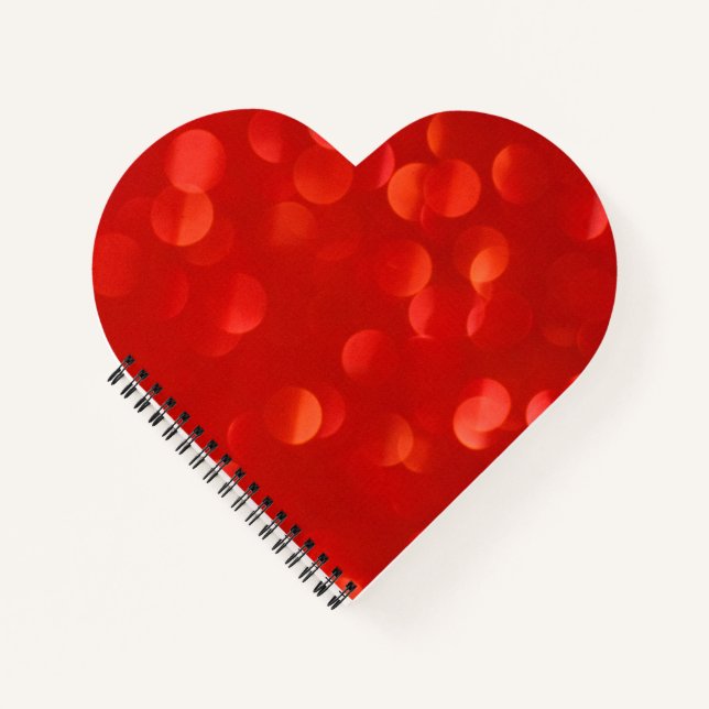 Red Heart-shape Spiral Notebook (Front)