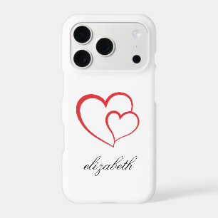 red heart shape withe background personalised