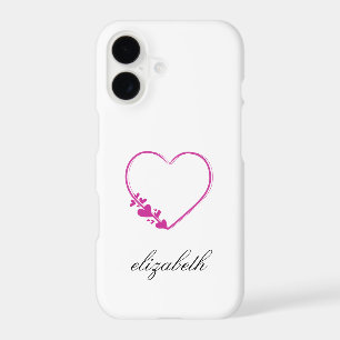 red heart shape withe background personalised