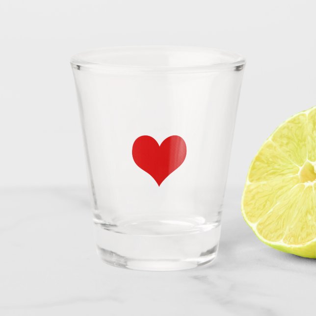 Red Heart Shot Glass (Front)