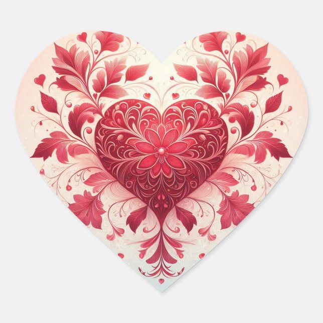 Red Heart Sticker (Front)