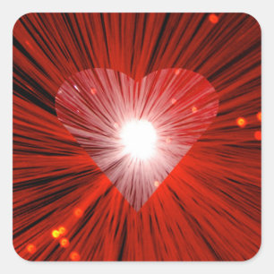 Red Heart sticker square