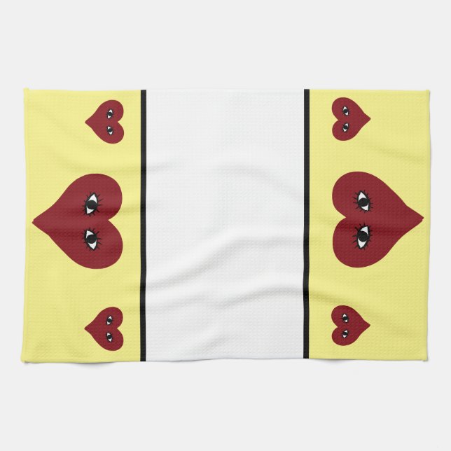 Red Heart Tea Towel (Horizontal)