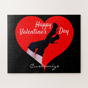 Red Heart Thigh-high Boots Valentine Thunder_Cove Jigsaw Puzzle