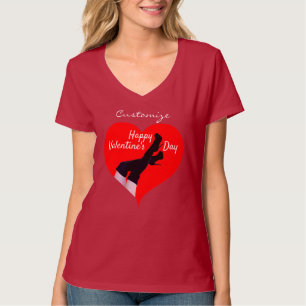 Red Heart Thigh-high Boots Valentine Thunder_Cove T-Shirt