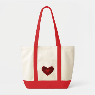 red heart tote bag