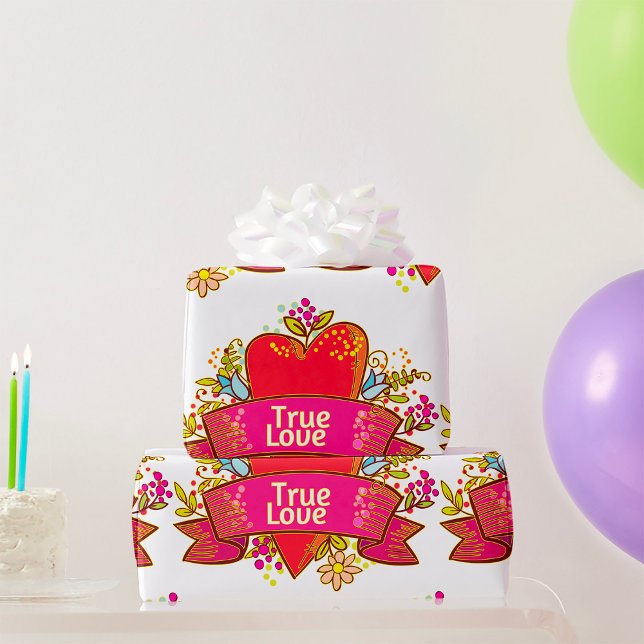 Red Heart True Love Wrapping Paper (Creator Uploaded)