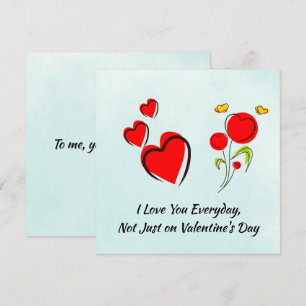 Red heart Valentine Card