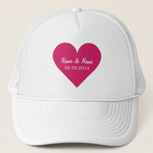 Red Heart Valentine custom hats